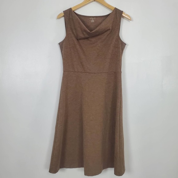 Lands' End Dresses & Skirts - Lands End brown sleeveless dress XS